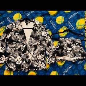 plus size shorts set with blazer